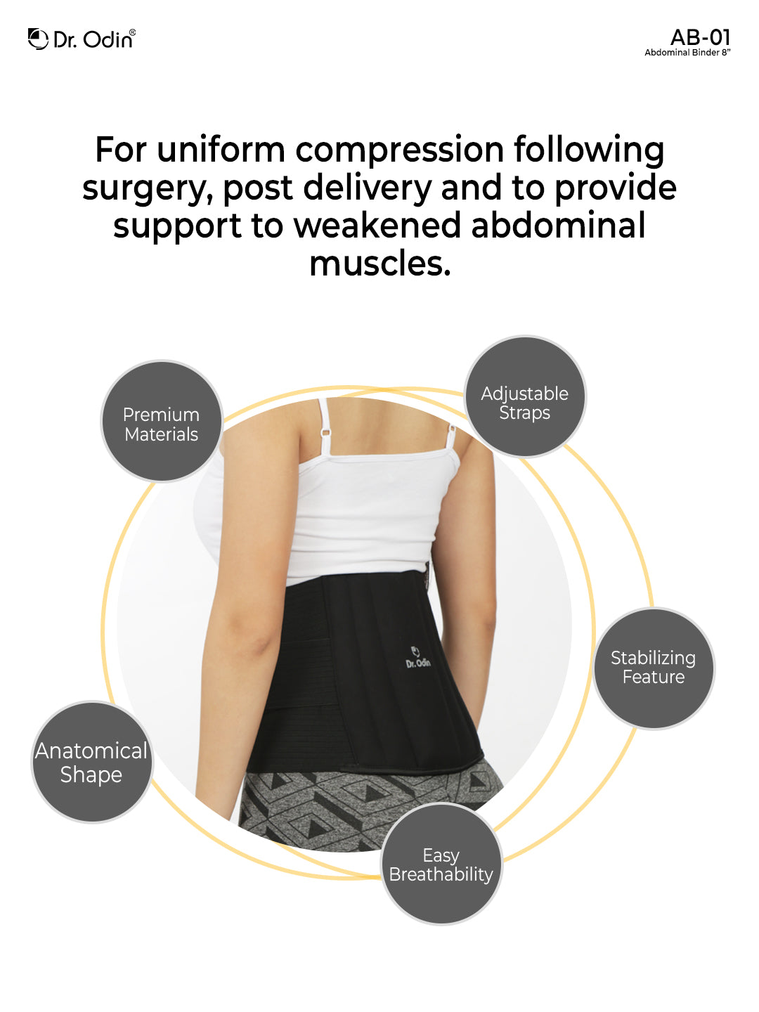 Abdominal Binder 8"