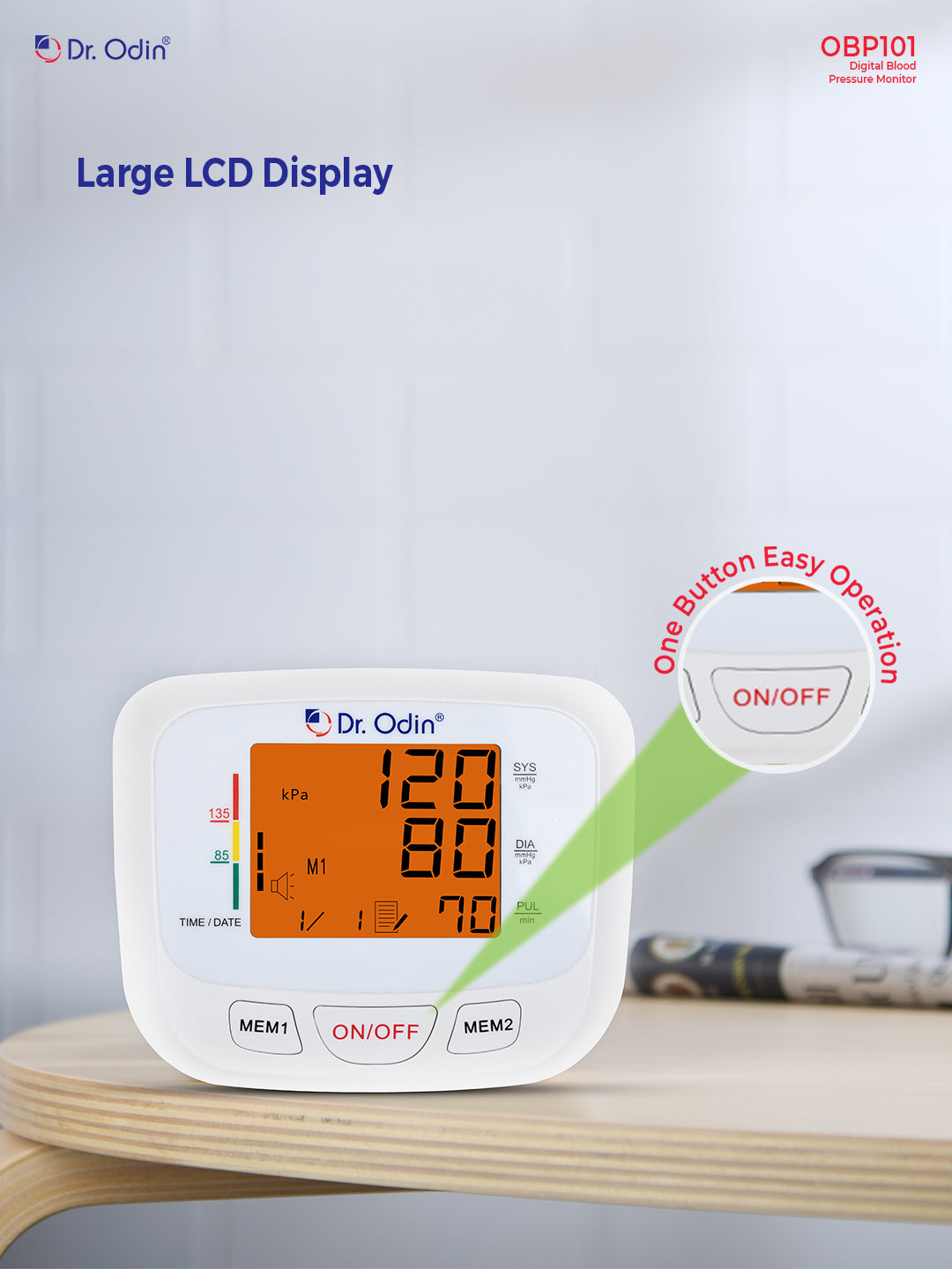 Blood Pressure Monitor OBP101 White