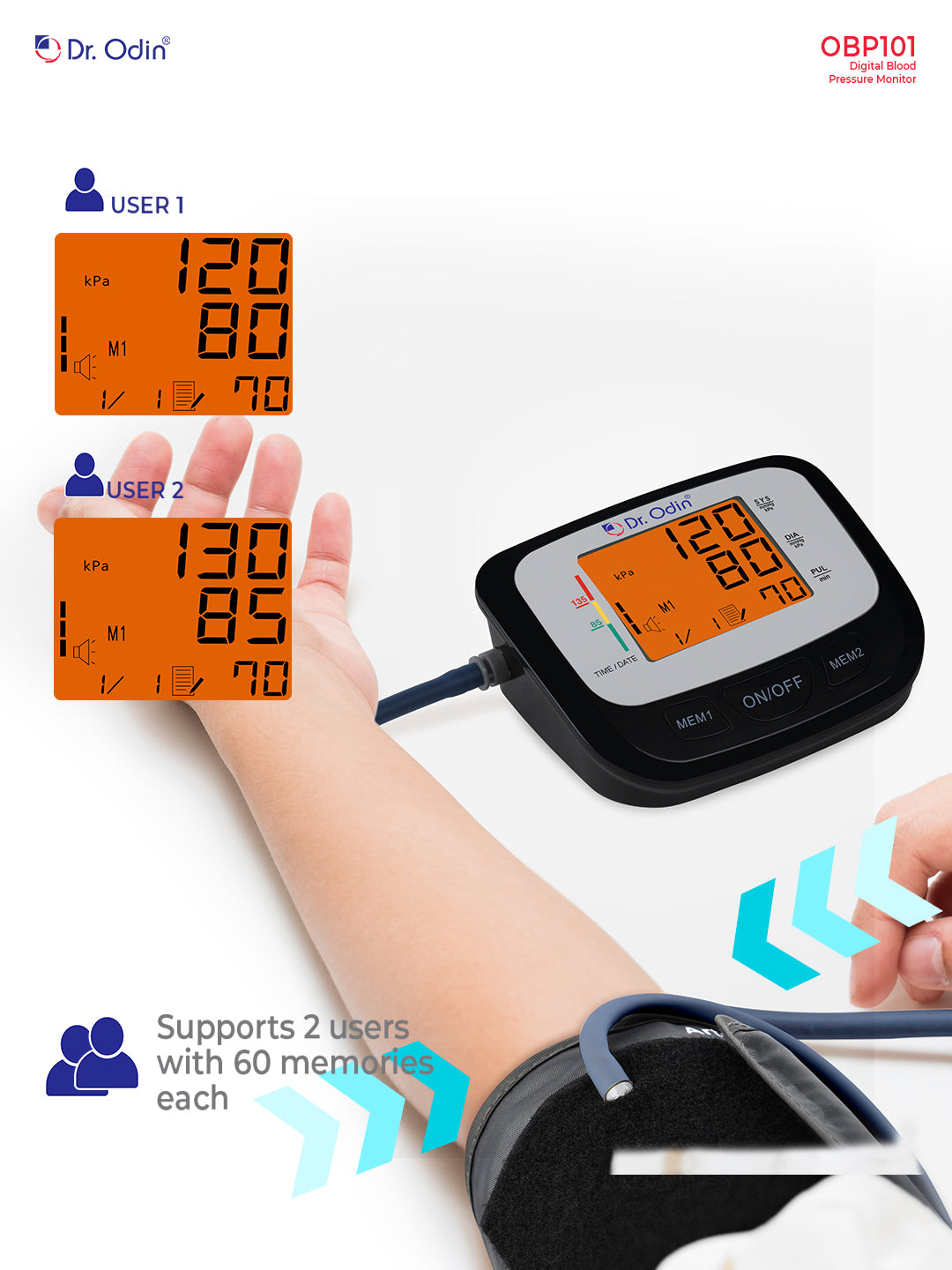 Blood Pressure Monitor OBP101 Black