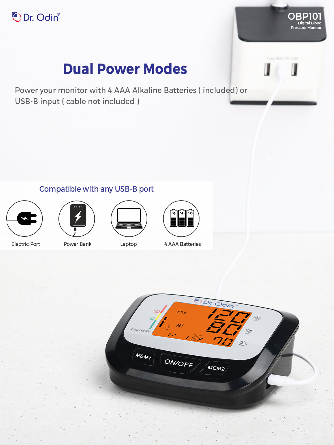 Blood Pressure Monitor OBP101 Black