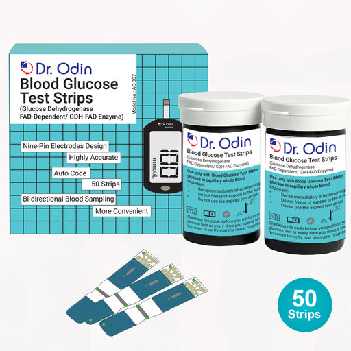 50 Test Strips for Dr. Odin Glucometer GDH-FAD