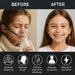 Before and after comparison of a child using an inhaler with positive outcomes.