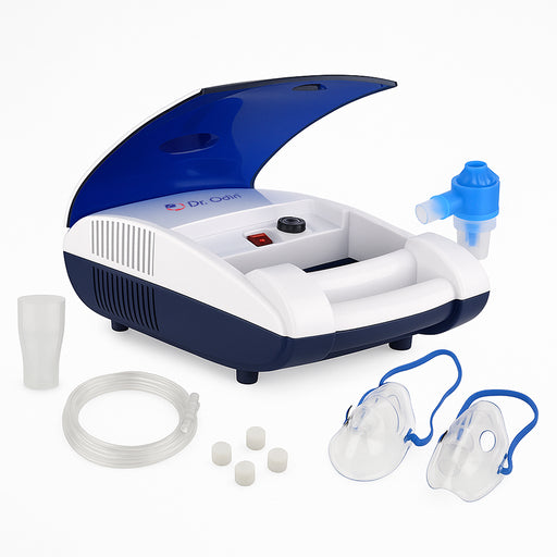 Dr. Morepen Nebulizer with accessories on a white background