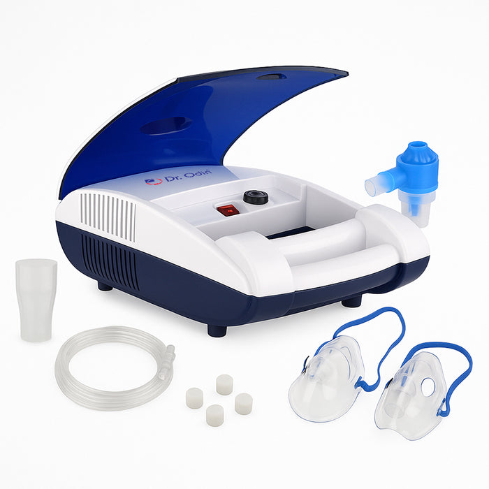 Dr. Morepen Nebulizer with accessories on a white background