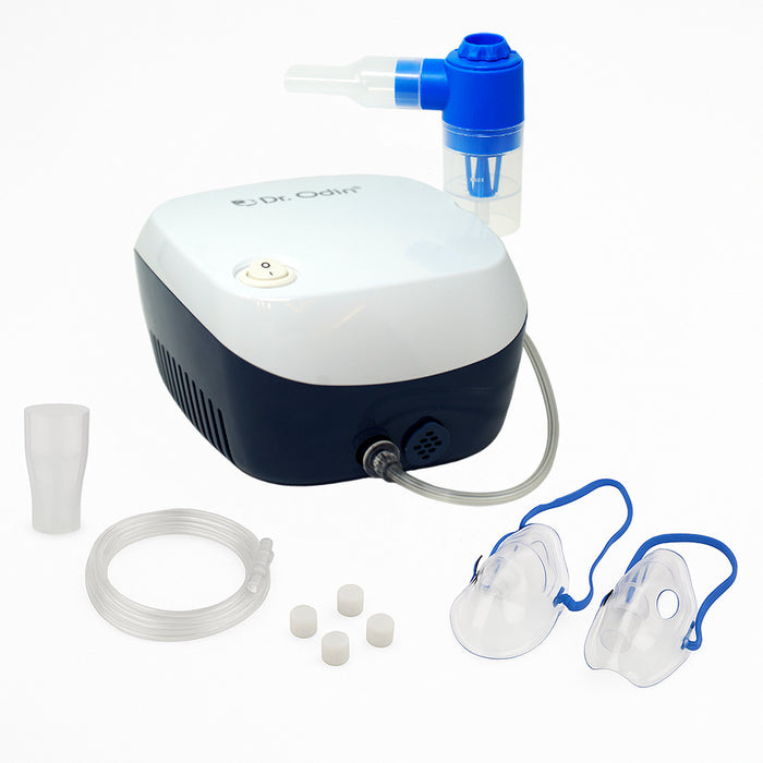 Dr. Morepen Nebulizer with accessories on a white background