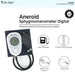 Dr. Odin Aneroid Sphygmomanometer Digital blood pressure monitor with features listed on a light blue background.
