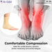 Compression ankle sleeve with red highlighted area on feet, Dr. Odin brand visible