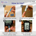 Step-by-step guide on how to use a Dr. Odin blood glucose meter with images and text.