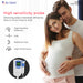 Pregnant woman with a man, promoting Dr. Odin fetal doppler with text about high sensitivity probe.