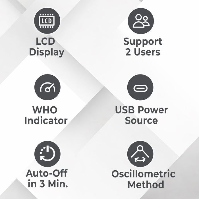 List of features with icons and text on a white background
