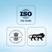 ISO 13485 certification logo, CDSCO logo, and 'Make in India' lion logo on a blue gradient background.