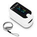 Dr. Odin pulse oximeter with a lanyard on a white background