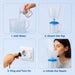 Step-by-step guide on how to use a steam inhaler with images of adding water, attaching the top, plugging it in, and inhaling steam.