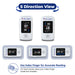 Dr. Odin pulse oximeter with different viewing angles on a white background