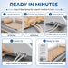 Step-by-step guide for setting up a mattress air support system with images and text.