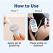 Instructions on how to use a fetal monitor with text and images.