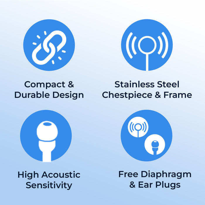 Dual-Head Premium Stethoscope (OST002) – Heavy-Duty Brass Frame for Superior Sound Conductivity