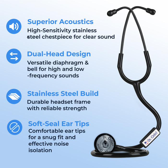 Dual-Head Premium Stethoscope (OST002) – Heavy-Duty Brass Frame for Superior Sound Conductivity