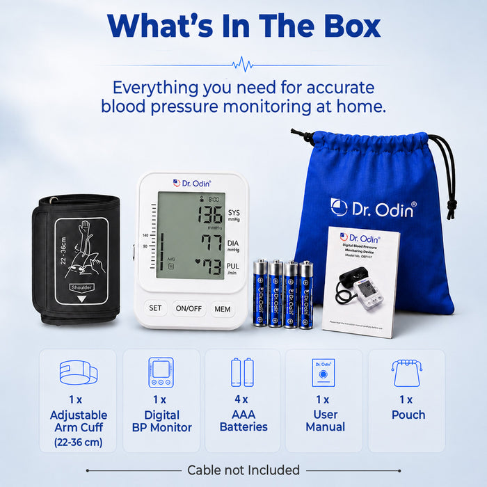 Smart Digital Automatic BP Monitor | Dual Power Option & 1 Year Warranty-OBP107