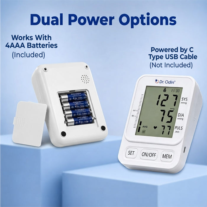 Smart Digital Automatic BP Monitor | Dual Power Option & 1 Year Warranty-OBP107