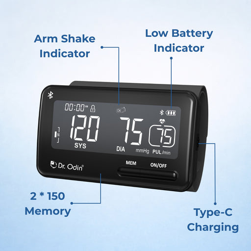 Dr. Odin Digital BP Monitor OBP201BT | Smart Data Sync, Fully Automatic