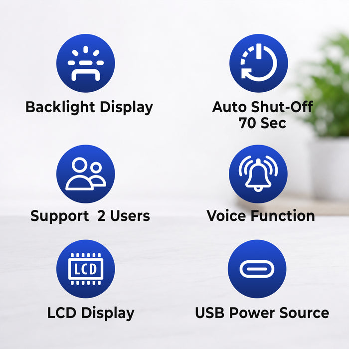 List of features with icons and text on a white background