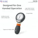 Dr. Odin aneroid sphygmomanometer with features highlighted on a white background