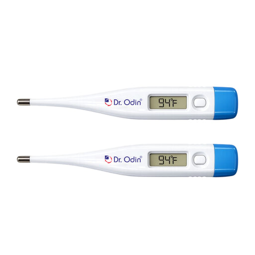 Two Dr. Odin digital thermometers on a white background