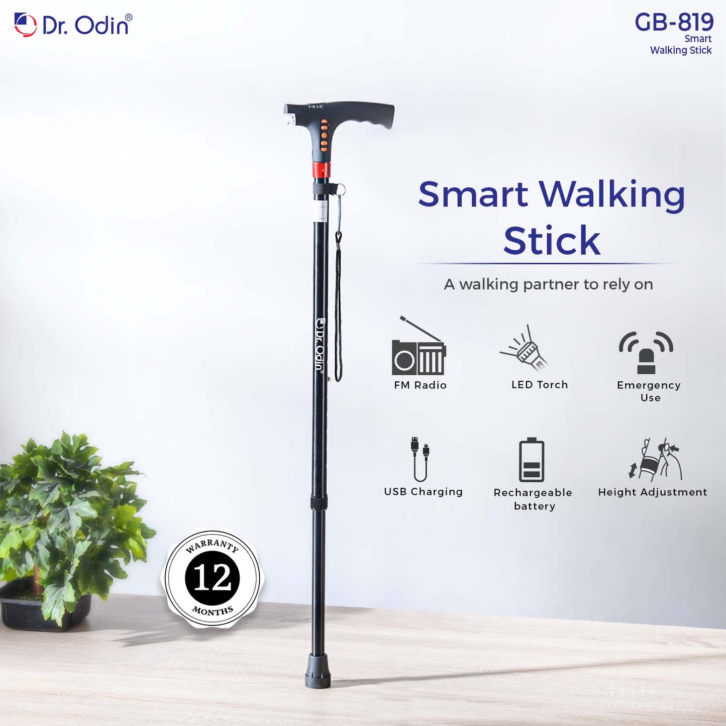 Smart Walking Stick Foldable