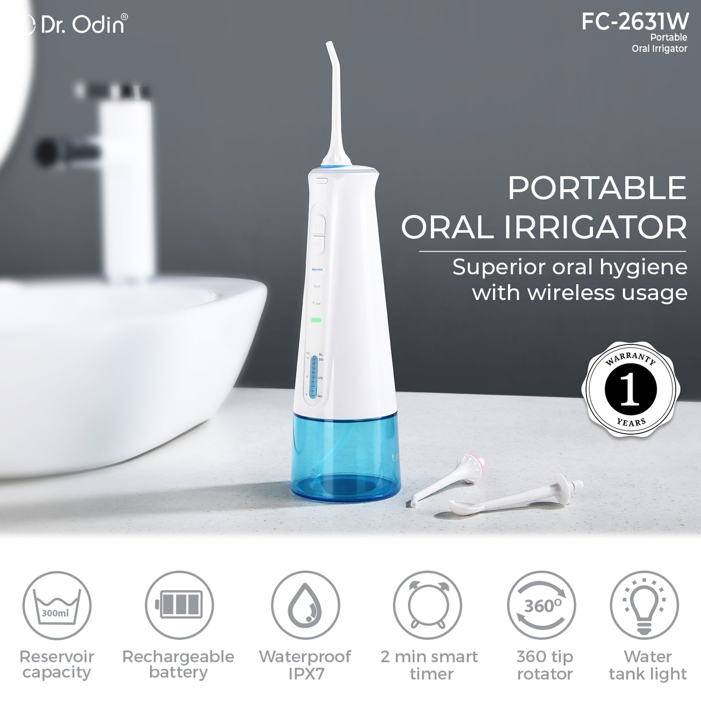 Portable Oral Irrigator White FC2631