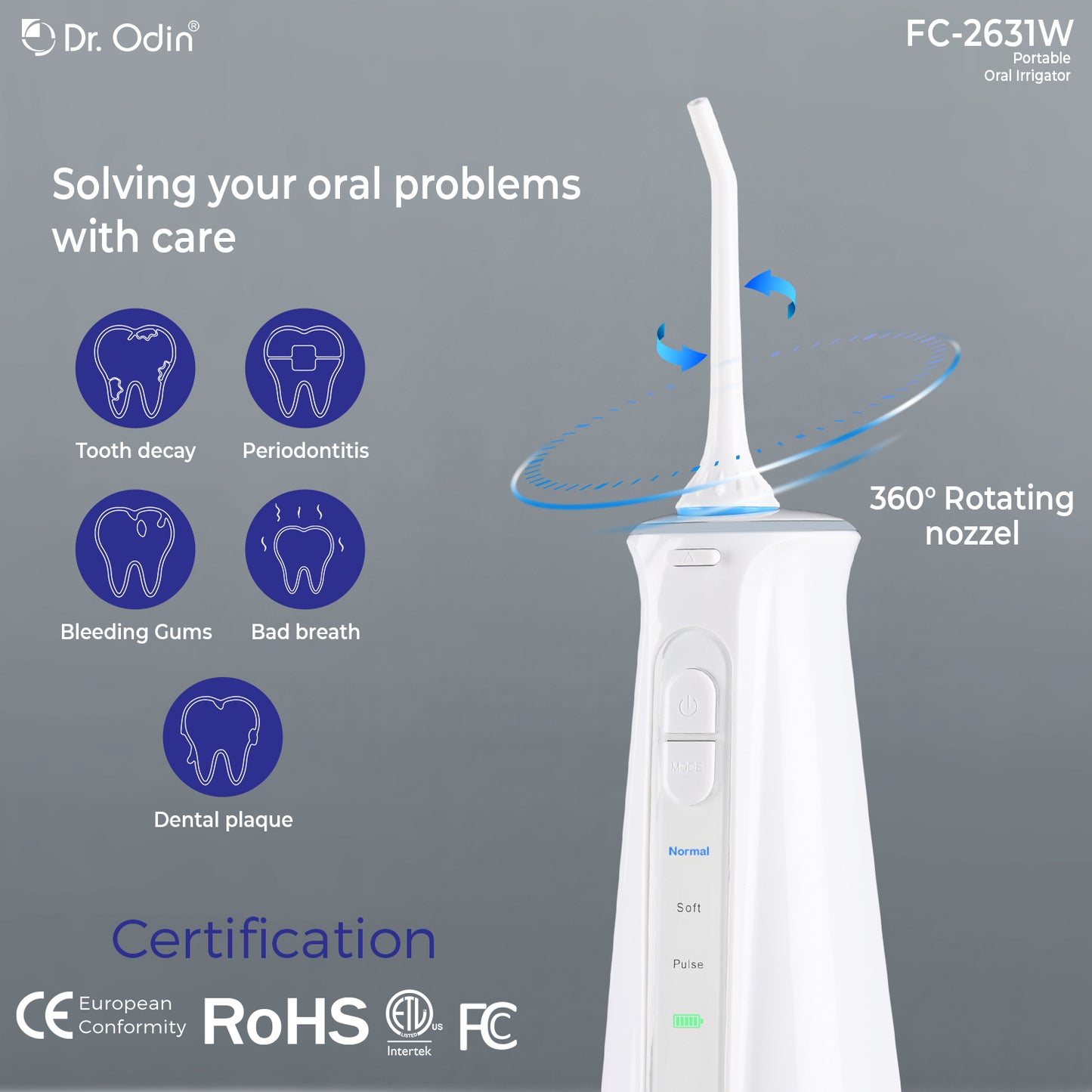 Portable Oral Irrigator White FC2631