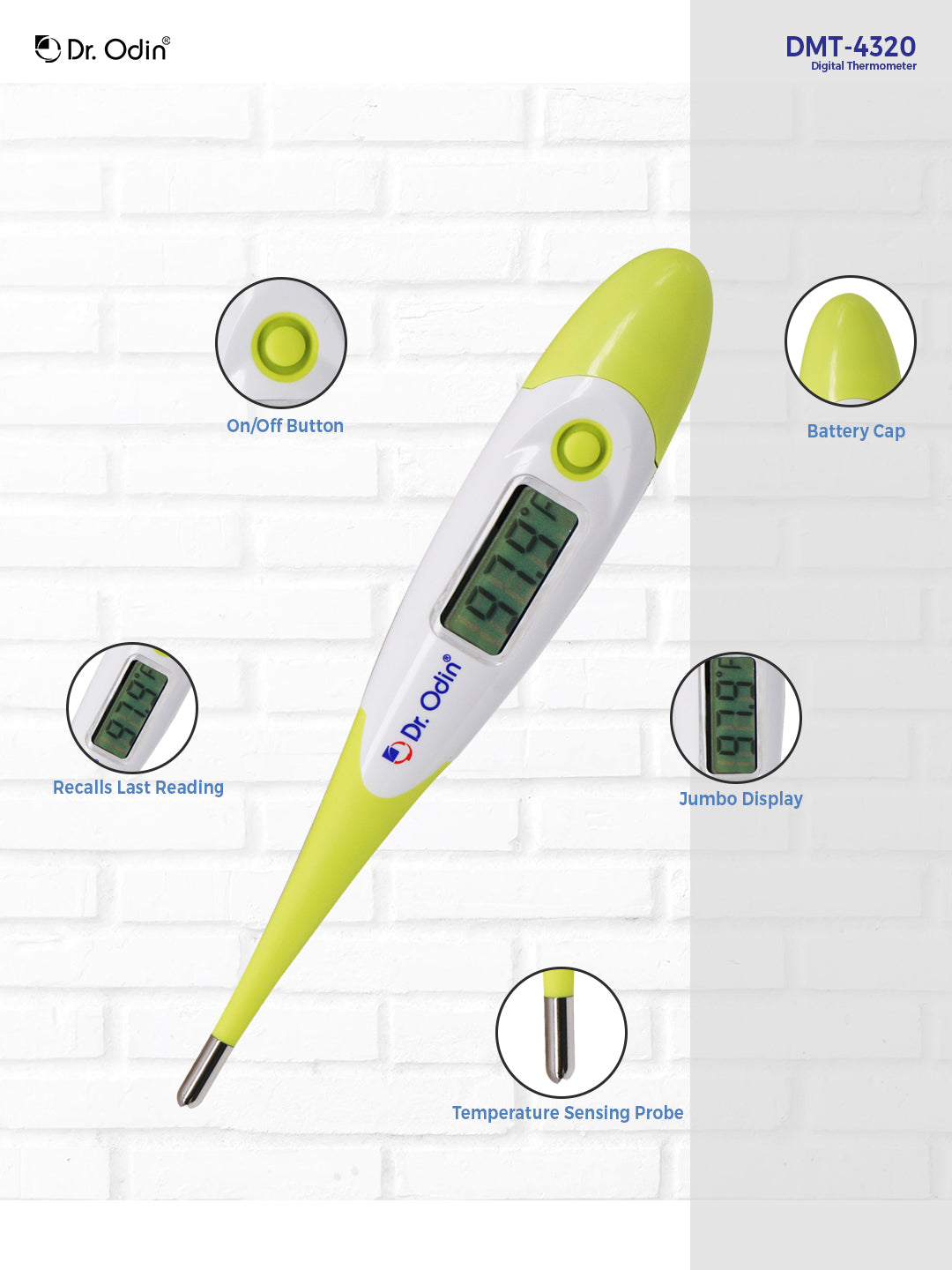 Accurate Digital Thermometer DMT4320 for Temperature Monitoring Dr. Odin