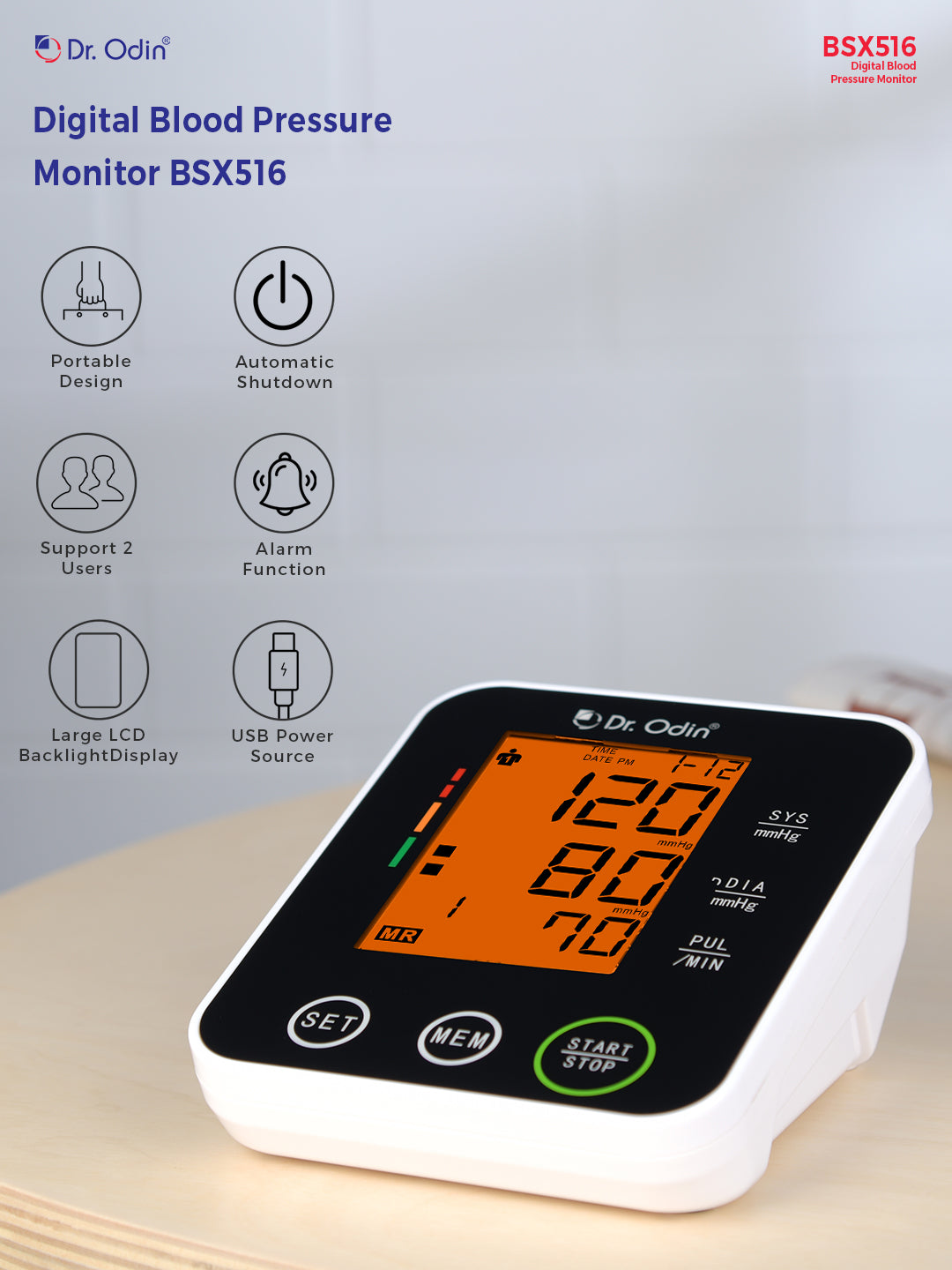 Blood Pressure Monitor BSX516 Black