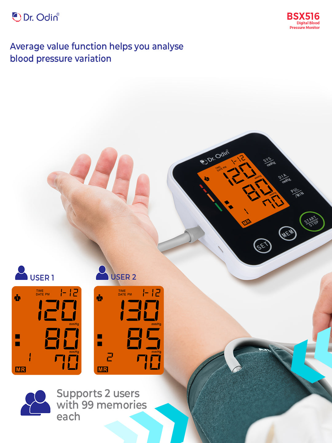 Blood Pressure Monitor BSX516 Black