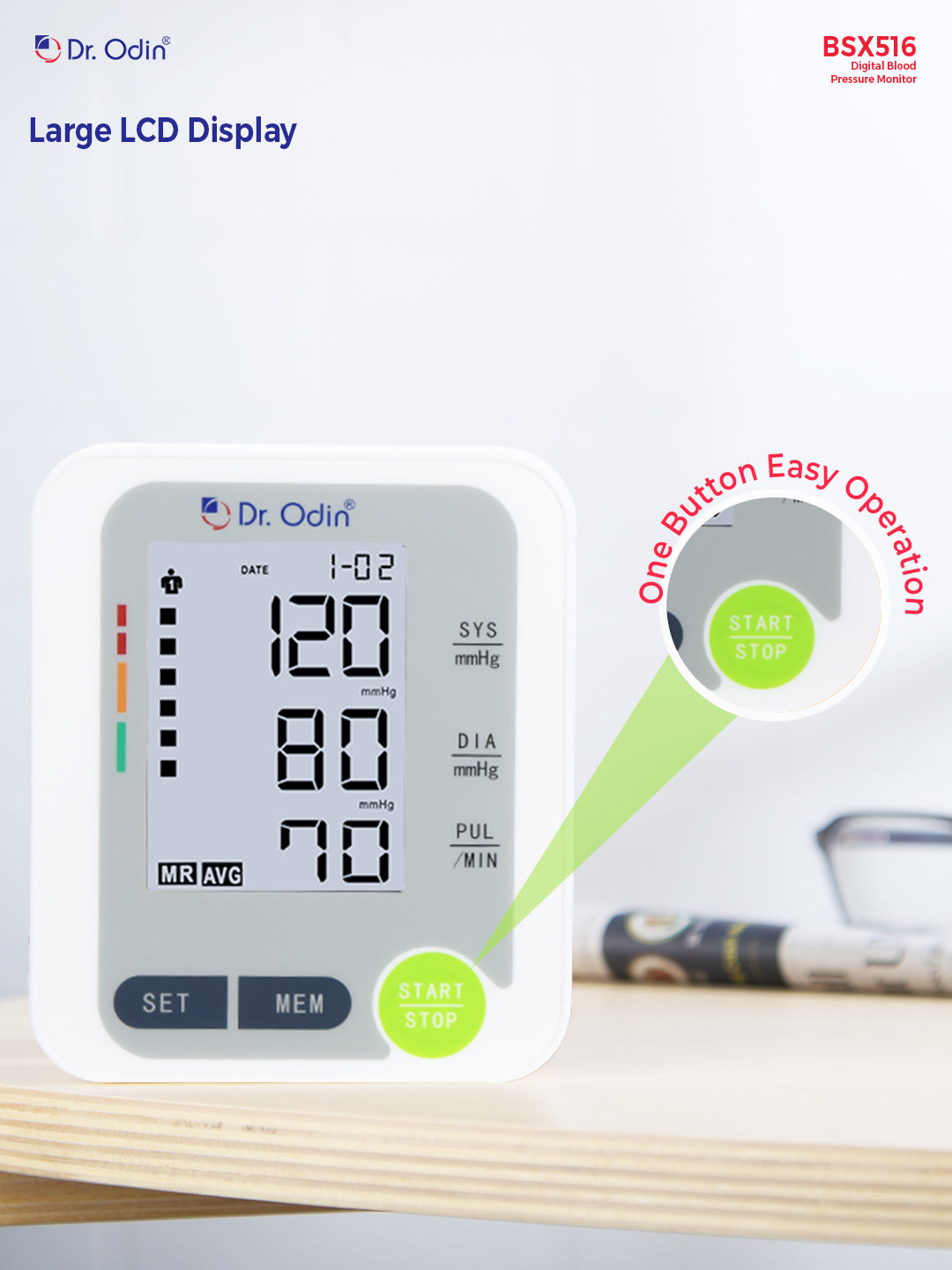 Blood Pressure Monitor BSX516 White