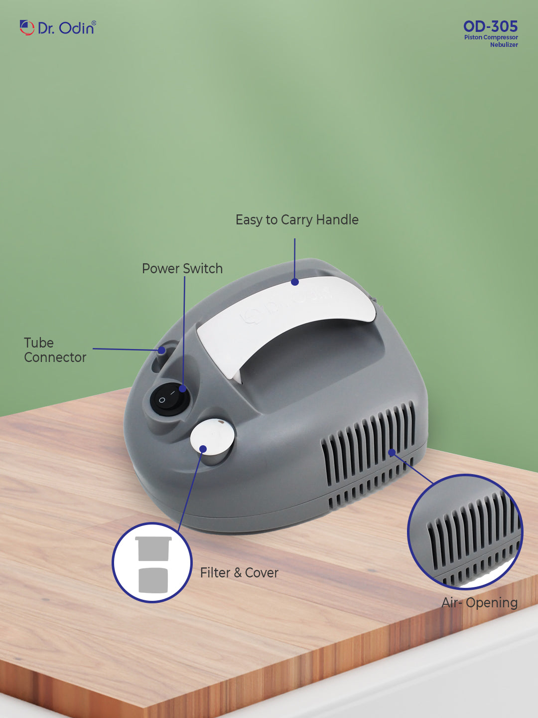 Piston Compressor Nebulizer OD305