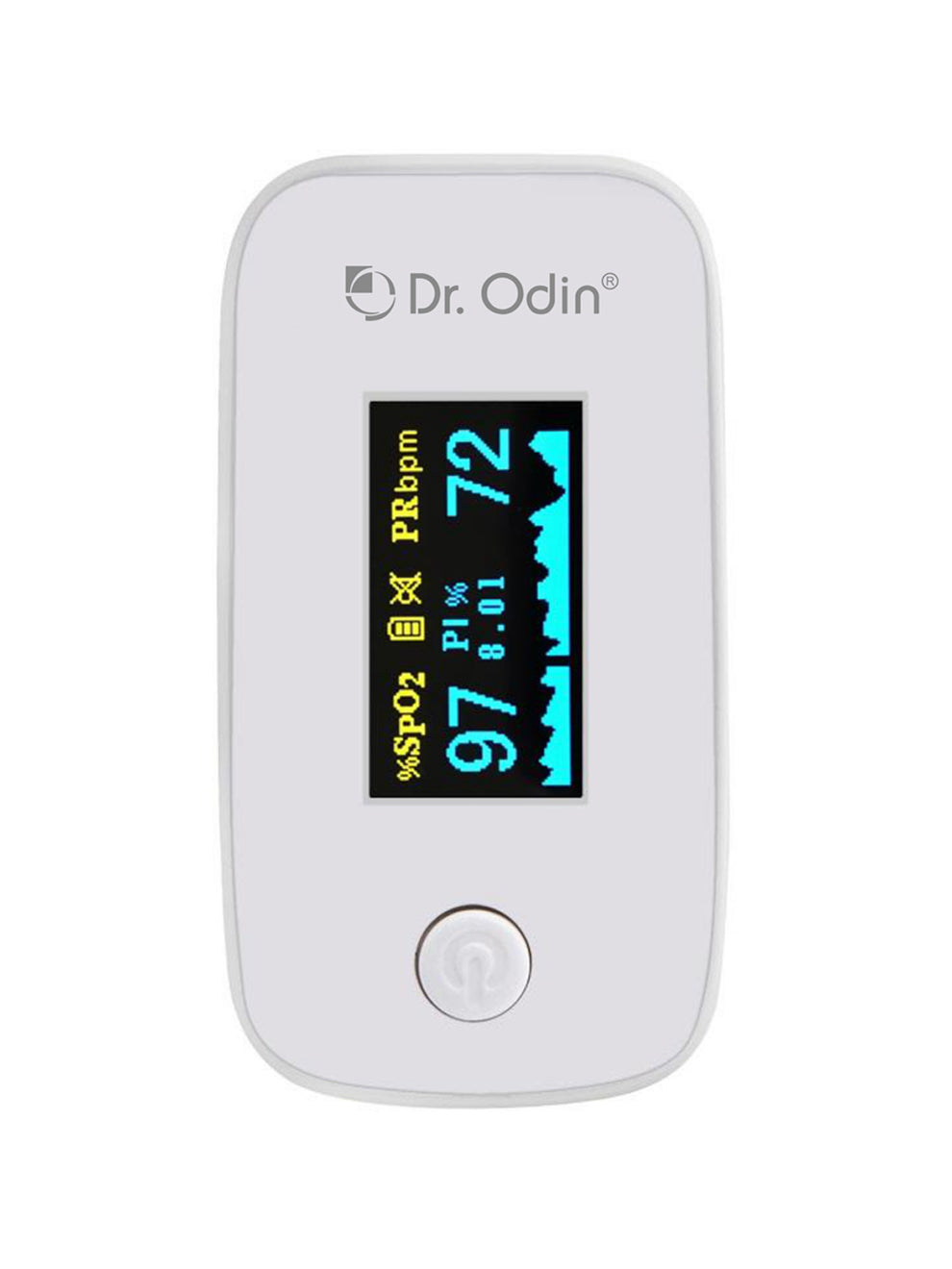 Pulse Oximeter YM201 White Accurate Health Monitoring Dr. Odin