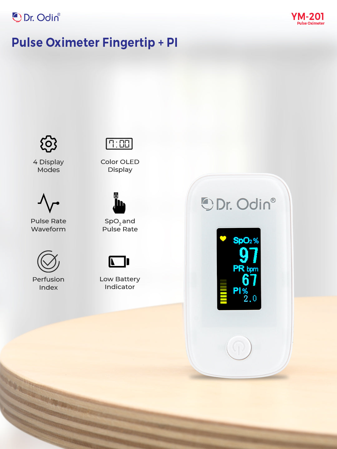 Pulse Oximeter YM-201 White