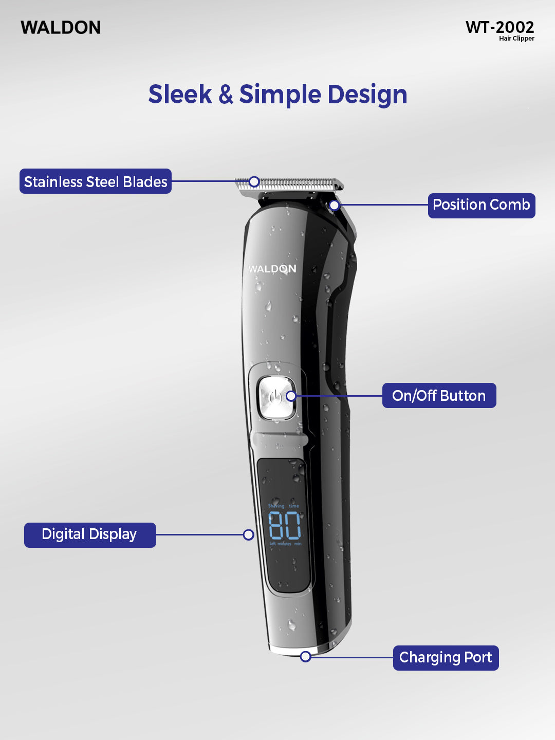 Waldon Professional Hair Clipper WT - 2002