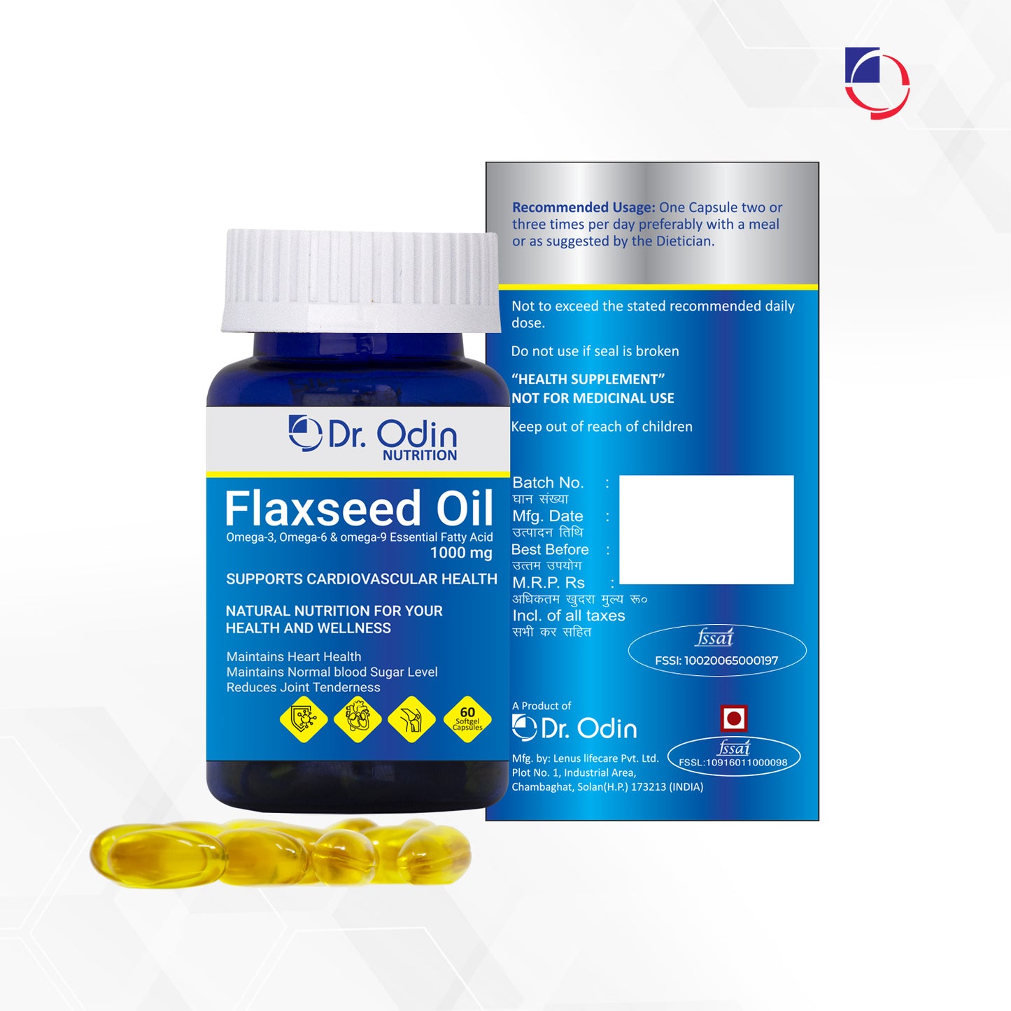 Supplements - Flaxseed Oil - 60 Count