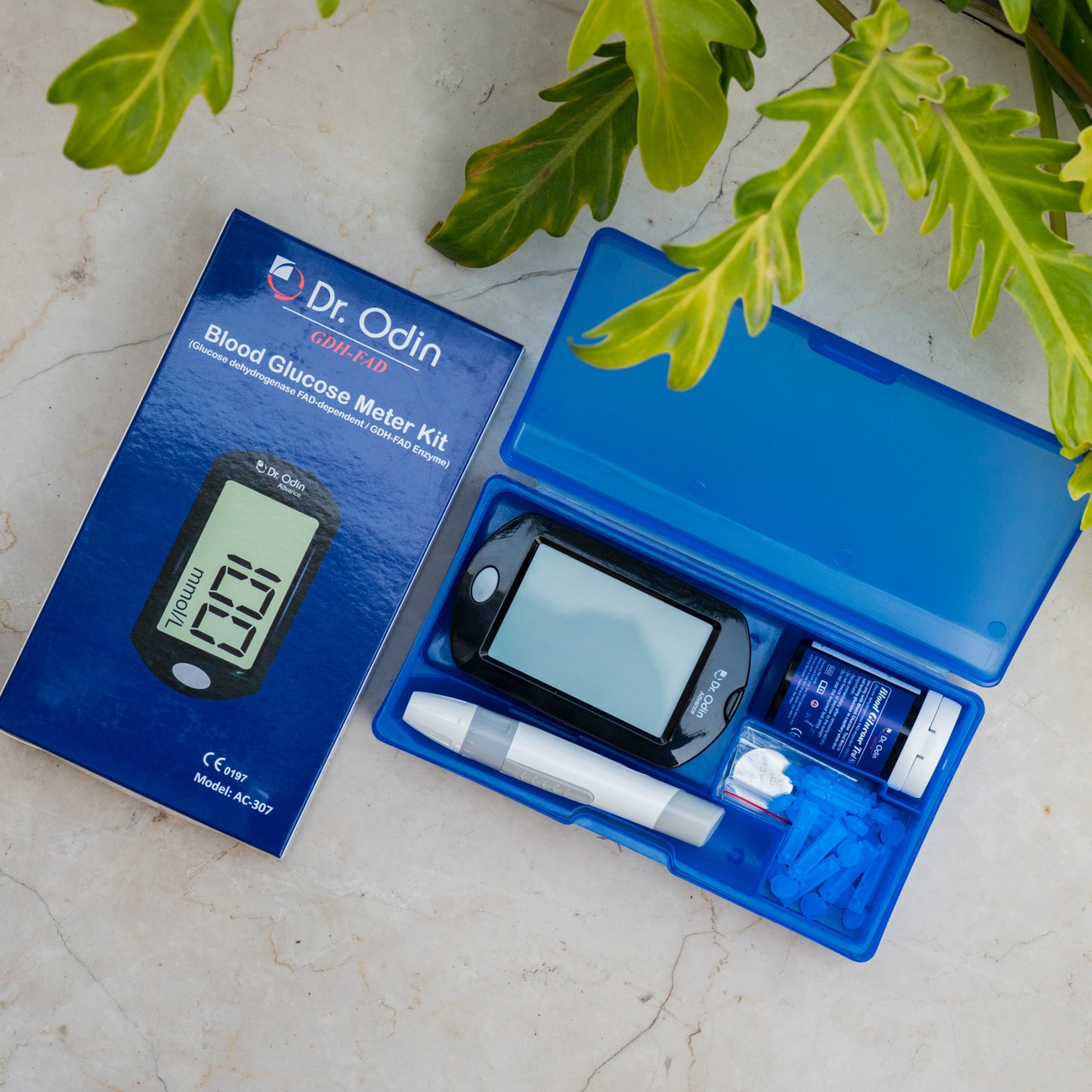 Blood Glucose Meter Kit Black Color GDH-FAD