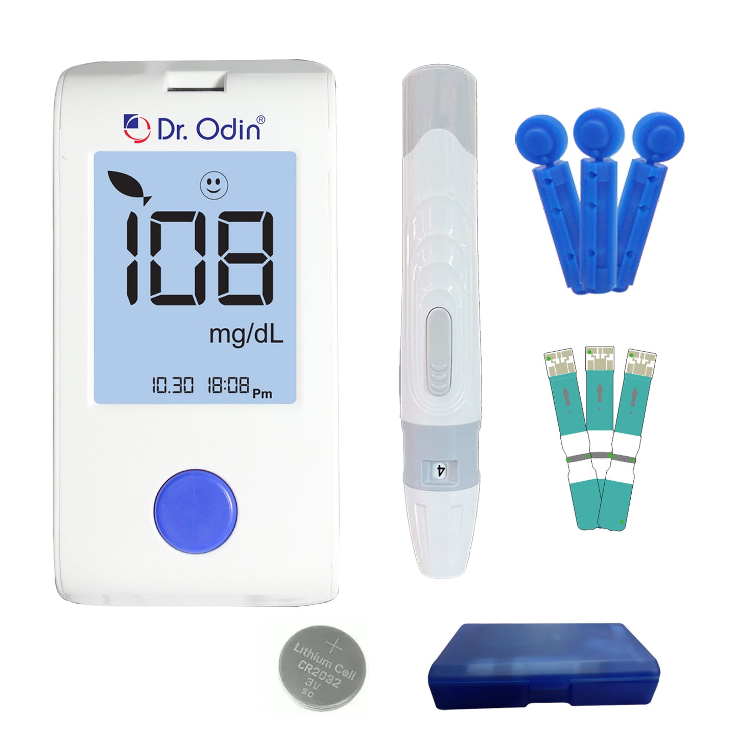 Blood Glucose Meter Kit White Color