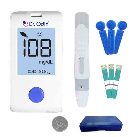Blood Glucose Meter Kit White Color GOD